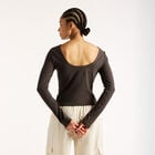 WT6267ZC Long Sleeve Shirt with an Open Back