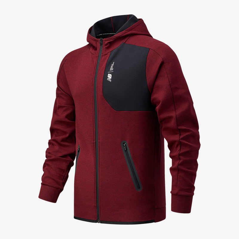 MJ13178 ג'קט Tech עם רוכסן בצבע bordeaux 