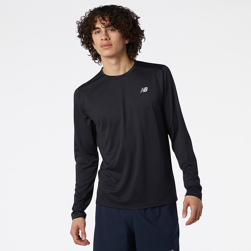 MT03205 חולצת ריצה שרוול ארוך בצבע שחור 